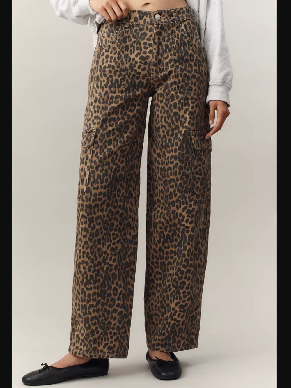 Damson Madder Dion Leopard Carpenter Cargo Pants UK 10/US 6 - Picture 3 of 14